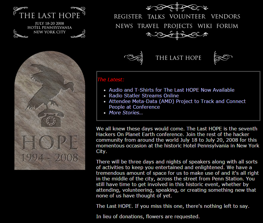 Doug Spink Violates Parole At Last Hackers On Planet Earth; July 20, 2008 2 Doug Spink Violates Parole At Last Hackers On Planet Earth; July 20, 2008 - 2