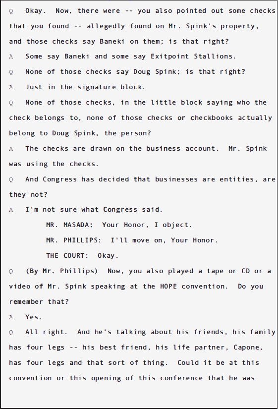 USA v Douglas Spink Parole Revocation Hearing; June 2010 36 USA v Douglas Spink Parole Revocation Hearing; June 2010 - 36