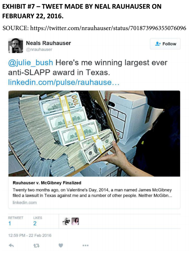 Exhibit O, James McGibney Affidavit; April 7th, 2016 8 Exhibit O, James McGibney Affidavit; April 7th, 2016 - 8