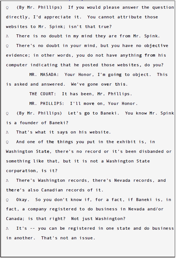 USA v Douglas Spink Parole Revocation Hearing; June 2010 35 USA v Douglas Spink Parole Revocation Hearing; June 2010 - 35