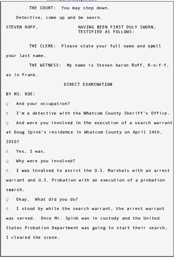 USA v Douglas Spink Parole Revocation Hearing; June 2010 52 USA v Douglas Spink Parole Revocation Hearing; June 2010 - 52