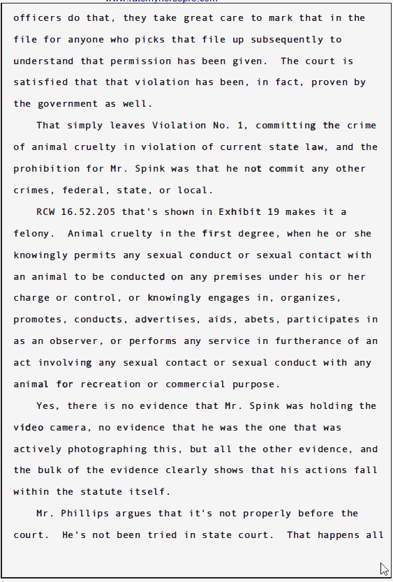 USA v Douglas Spink Parole Revocation Hearing; June 2010 77 USA v Douglas Spink Parole Revocation Hearing; June 2010 - 77