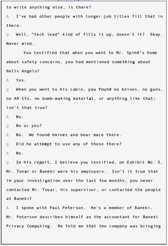 USA v Douglas Spink Parole Revocation Hearing; June 2010 41 USA v Douglas Spink Parole Revocation Hearing; June 2010 - 41