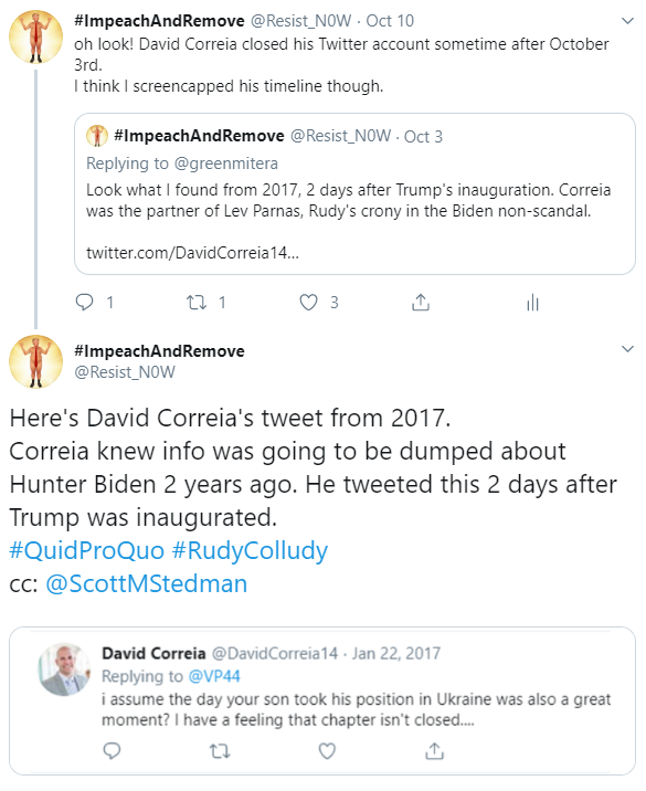 Giuliani Goon, David Correia's Deleted Twitter Timeline 2 Giuliani Goon, David Correia's Deleted Twitter Timeline - 2