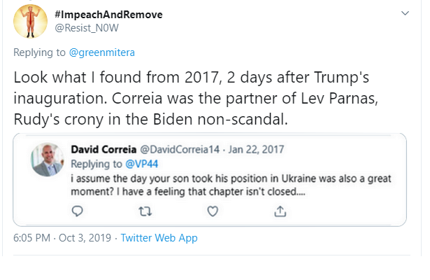 Giuliani Goon, David Correia's Deleted Twitter Timeline - 1