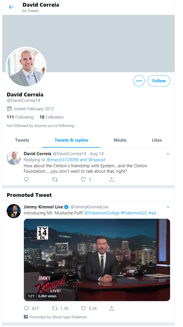 Giuliani Goon, David Correia's Deleted Twitter Timeline 3 Giuliani Goon, David Correia's Deleted Twitter Timeline - 3
