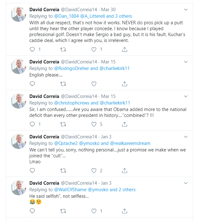 Giuliani Goon, David Correia's Deleted Twitter Timeline 15 Giuliani Goon, David Correia's Deleted Twitter Timeline - 15