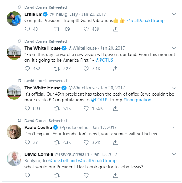 Giuliani Goon, David Correia's Deleted Twitter Timeline 19 Giuliani Goon, David Correia's Deleted Twitter Timeline - 19