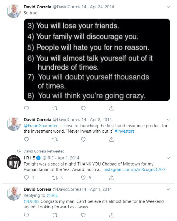 Giuliani Goon, David Correia's Deleted Twitter Timeline 21 Giuliani Goon, David Correia's Deleted Twitter Timeline - 21