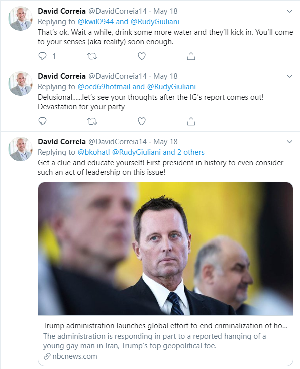 Giuliani Goon, David Correia's Deleted Twitter Timeline 6 Giuliani Goon, David Correia's Deleted Twitter Timeline - 6