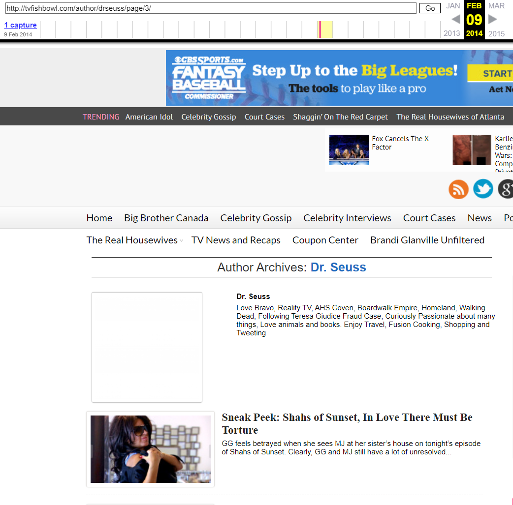 Dr Seuss On TVFishbowl.com - 5