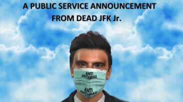 JFK jr wearing a mask