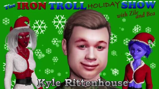 Zile and Bea with Kyle Rittenhouse avatar