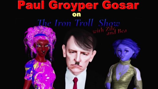 Zile and Bea with Paul Gosar as a Nazi